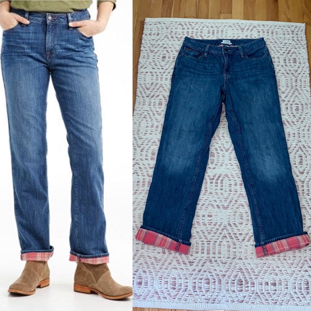 Classic Blue Jeans with Red Accents